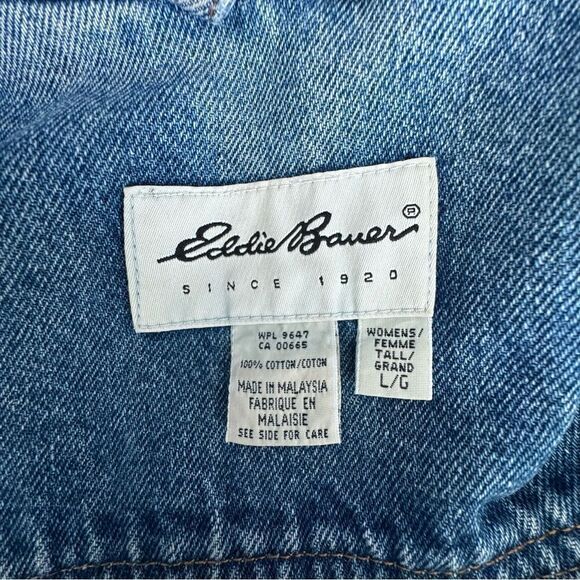 Eddie Bauer Women’s Denim Jacket Western Cowgirl 90’s SZ L - Picture 8 of 13